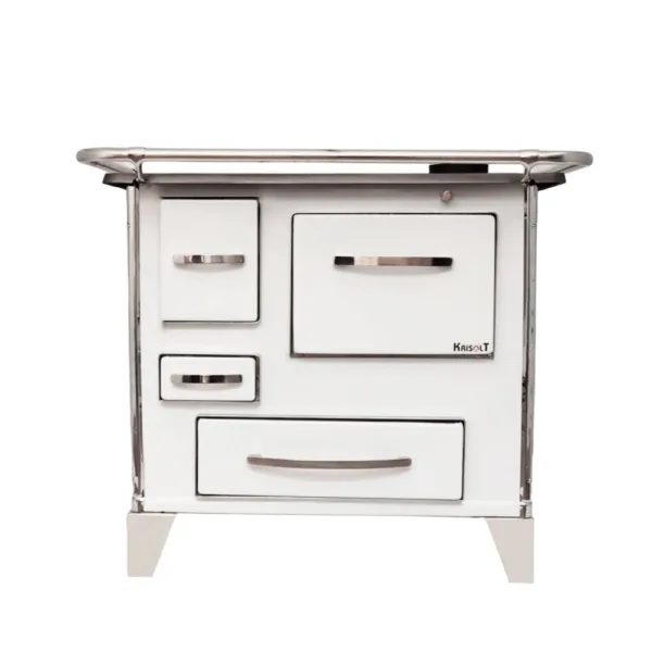 Cocina a Leña Basilea  4P  102x72 Color Blanco