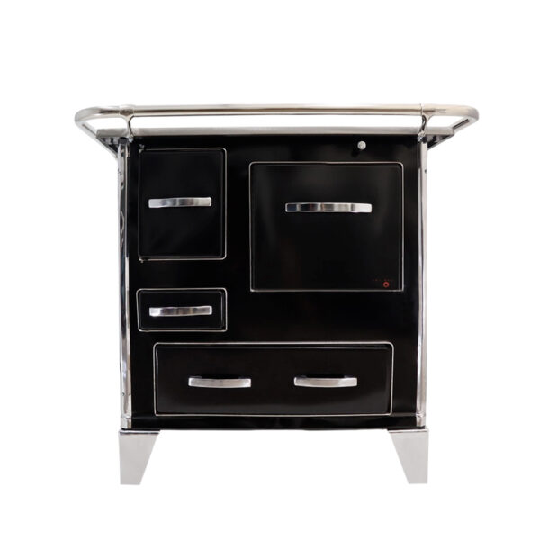 Cocina a Leña 4P  Basilea  92x62 Color negro
