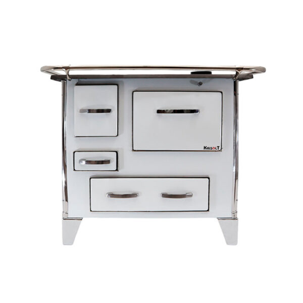 Cocina a Leña 4P  Basilea 92x62 Color Blanco