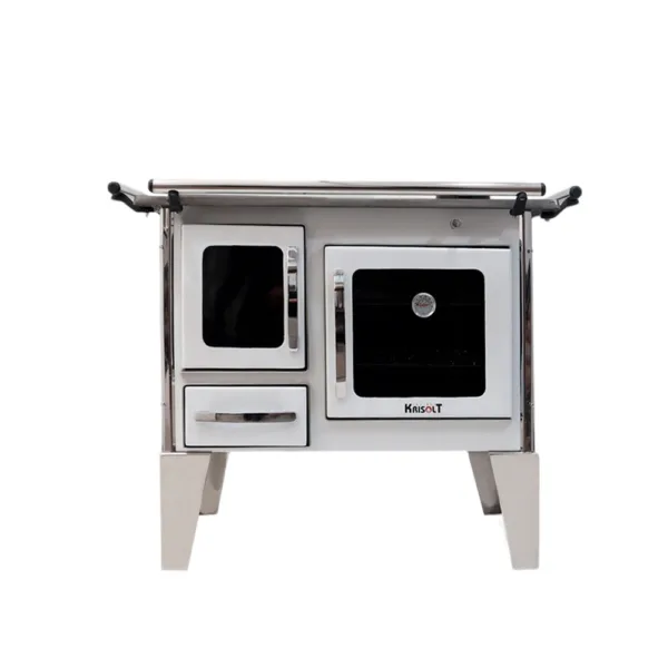 Cocina a Leña 4P Alpes Baja  82x56  Blanco