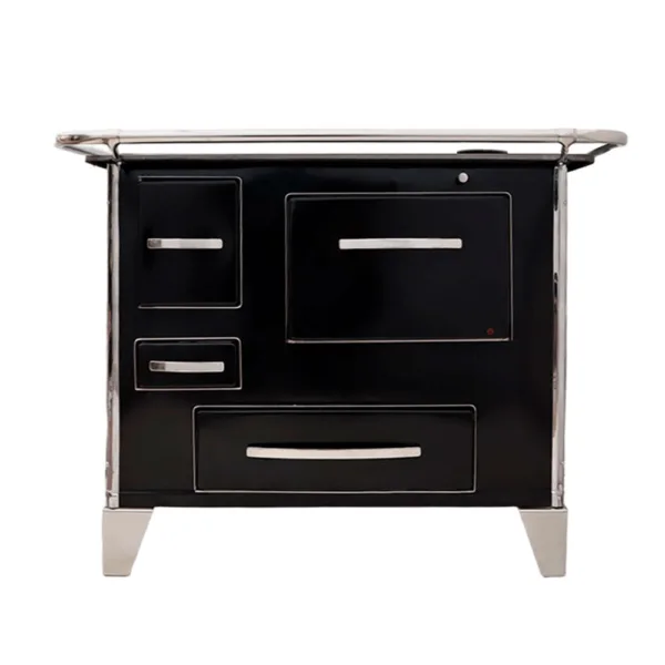 Cocina a Leña Basilea  4P  102x72 Color Negro