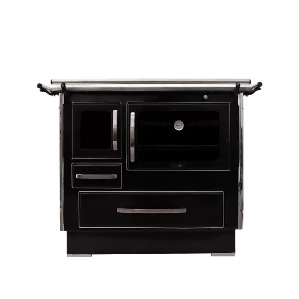 Cocina a Leña 4P Modelo Alpes Alta 102x72 Negro