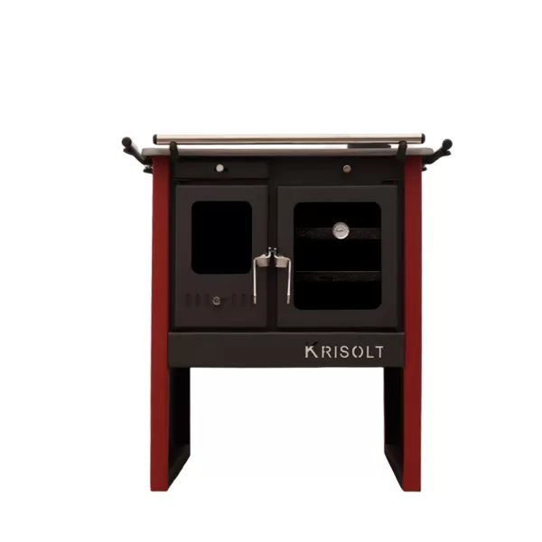 Combustión Lenta Helvética  70 Rojo 72x56cm