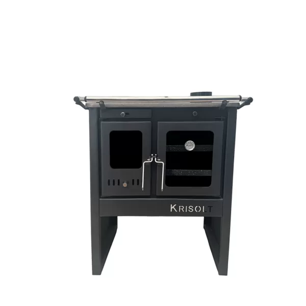 Combustión Lenta Helvética 70 Negro 72x56cm